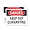 Signmission Keep Out Quarantine Danger Sign, Plastic, 10in W x 7in L, 2PK OS-2PACK-DS-P-710-L-1872 - alternate 1